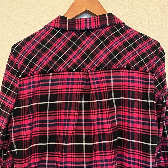 Rails Brock Plaid Button Button-Up Shirt In Pink, Black, and Navy Women's Medium - Picture 8 of 13